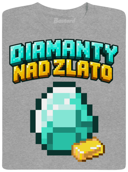 Diamanty nad zlato pánské tričko Sport Grey