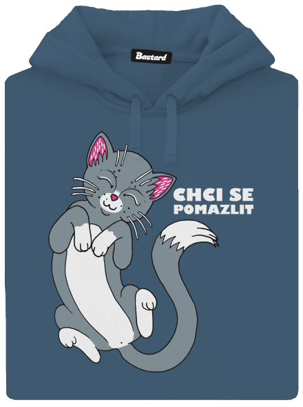 Chci se pomazlit dámská mikina klokanka Denim