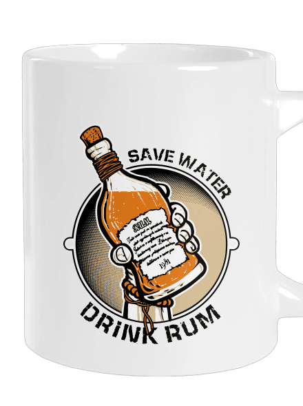 Save Water velký hrnek White
