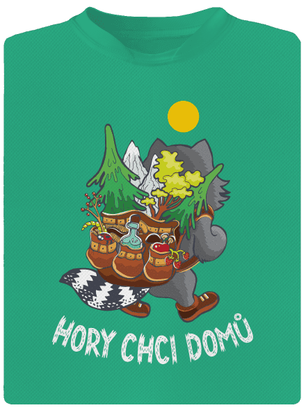 Hory chci domů pánské sportovní tričko Mint Mal