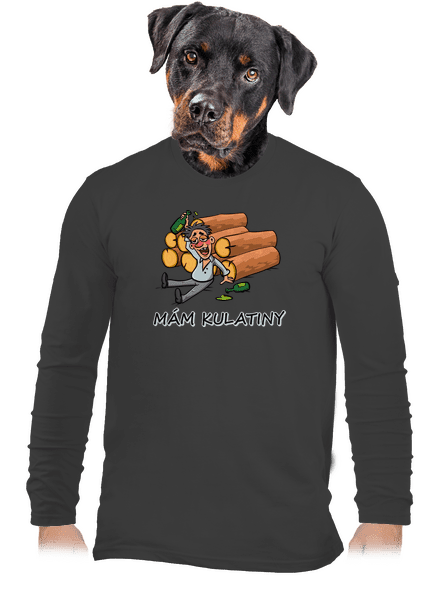 Mám kulatiny pánské dlouhý rukáv Dark Grey