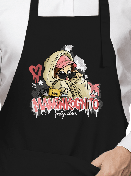 Maminkognito zástěra Black