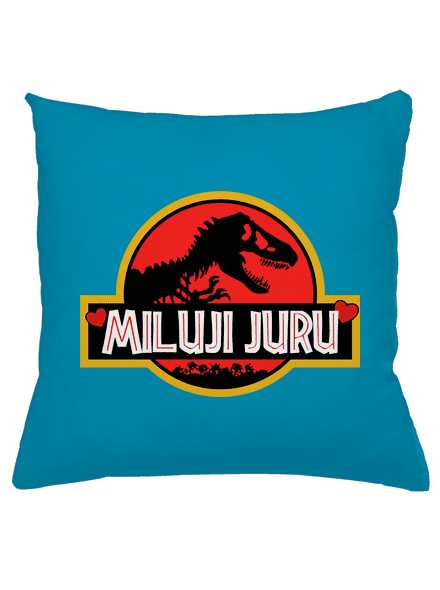 Miluji Juru polštář Blue Turquoise