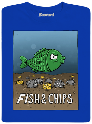 Fish and IT chips pánské tričko Royal Blue