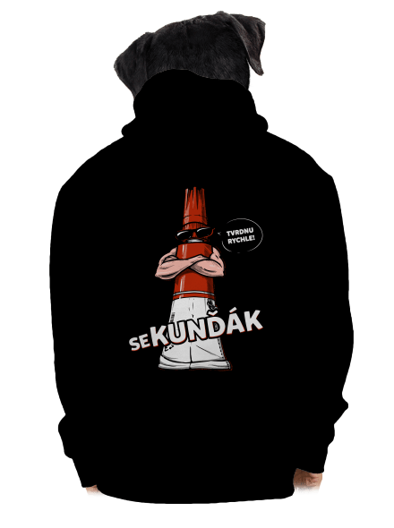 Sekunďák pánská mikina na zip Black