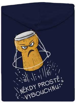 Někdy vybouchnu pánská mikina na zip Navy