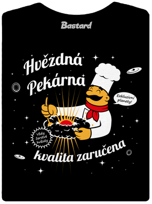 Hvězdná pekárna dámské tričko s lemem Black