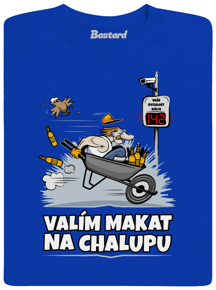 Valím na chalupu pánské dlouhý rukáv Royal Blue