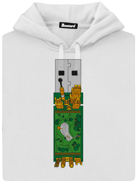 USB city dámská mikina klokanka White