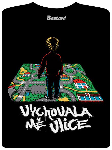 Vychovala mě ulice pánské dlouhý rukáv Black