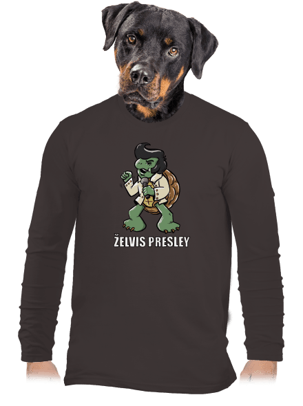 Želvis Presley pánské dlouhý rukáv Bear Brown