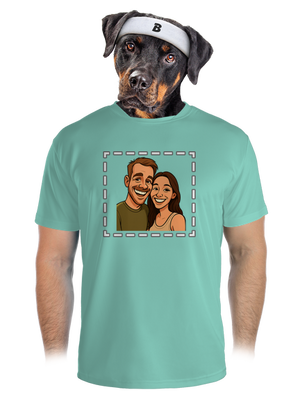 Karikatura z vlastní fotky pánské sportovní tričko Mint Mal