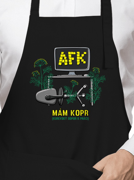 Mám kopr zástěra Black