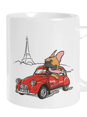 Francouzský buldoček velký hrnek White