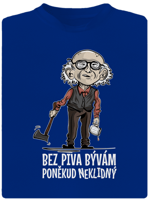 Neklidný bez piva pánské sportovní tričko Royal Blue Mal