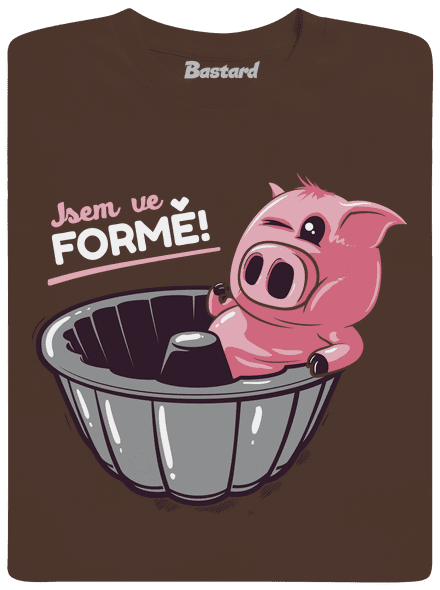 Ve formě pánské tričko Brown