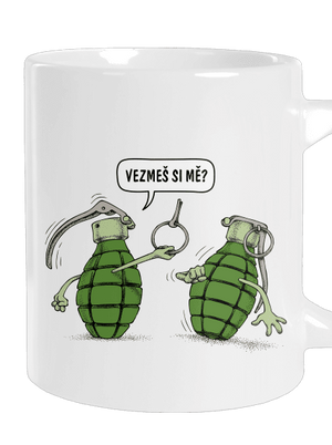 Granáty velký hrnek White