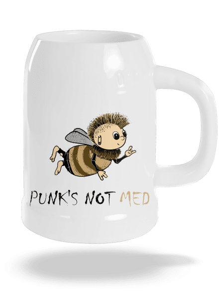 Punks Not Med půllitr White