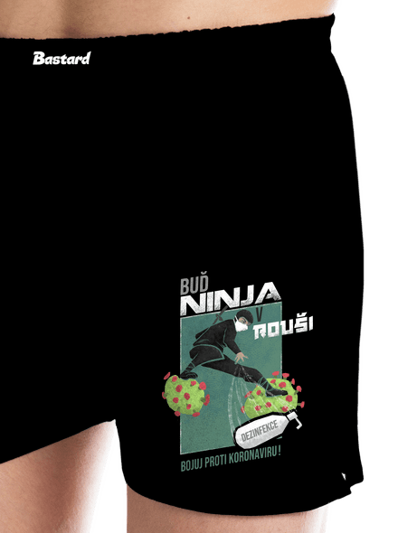 Ninja v rouši pánské trenky Black