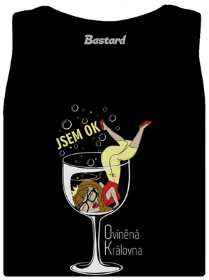 Ovíněná královna dámské tílko klasické Black