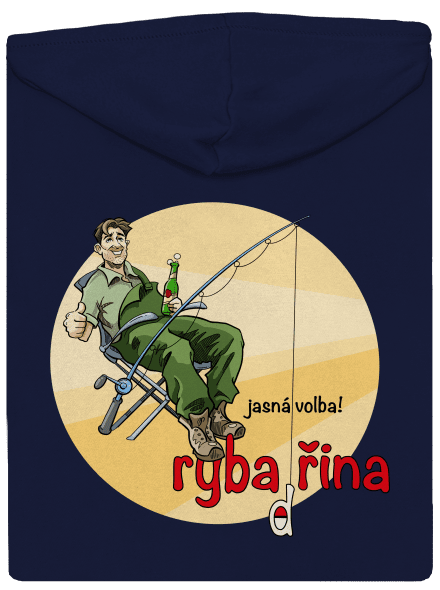 Rybadřina pánská mikina na zip Navy