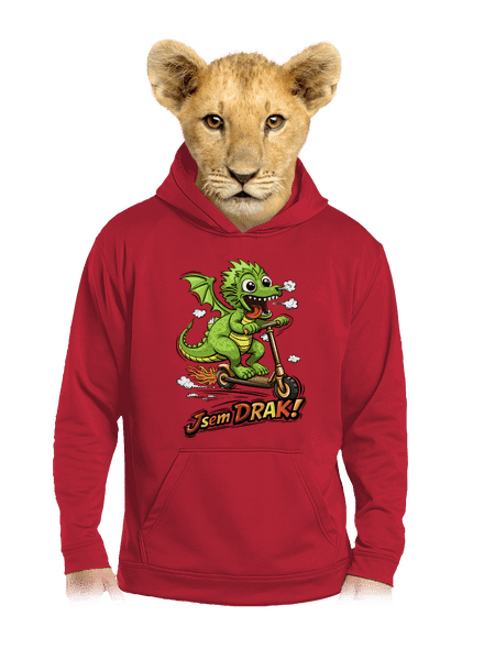 Jsem drak dětská mikina klokanka Fire Red
