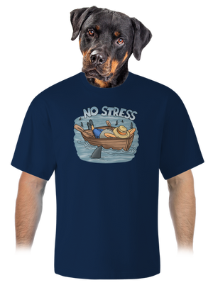 No stress unisex tričko oversized Midnight Blue