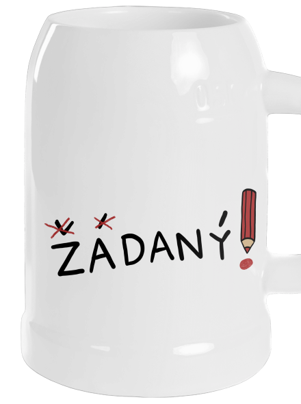 Zadaný a zadaná půllitr White