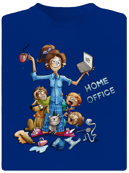 Maminčin home office pánské sportovní tričko Royal Blue Mal