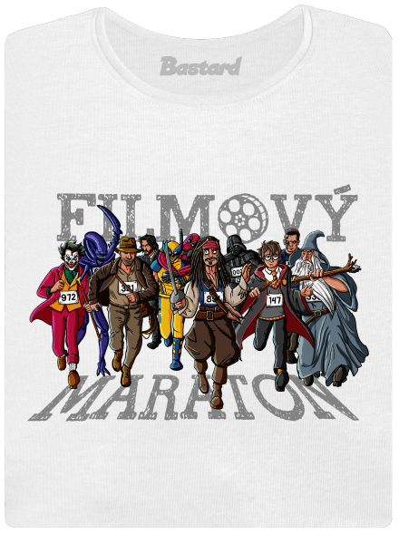 Filmový maraton dámské tričko s lemem White