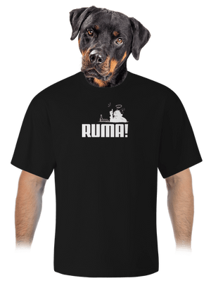 Ruma unisex tričko oversized Black