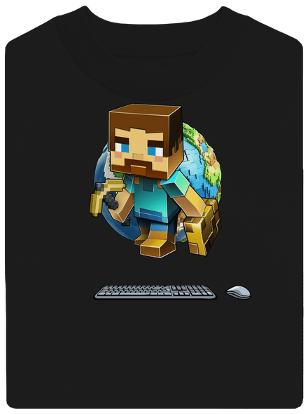 B17: Minecraft unisex mikina bez kapuce Black