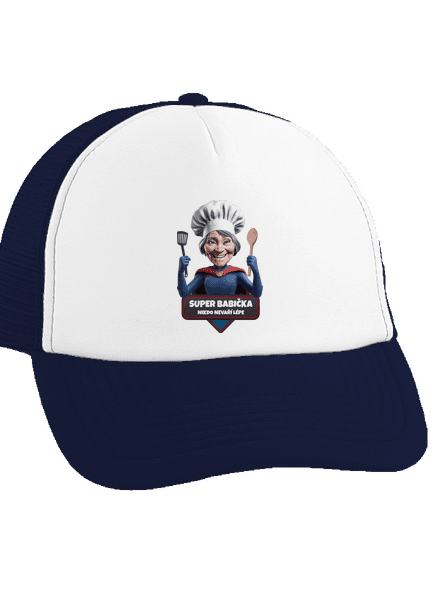 Super babička kšiltovka truckerka French Navy cap