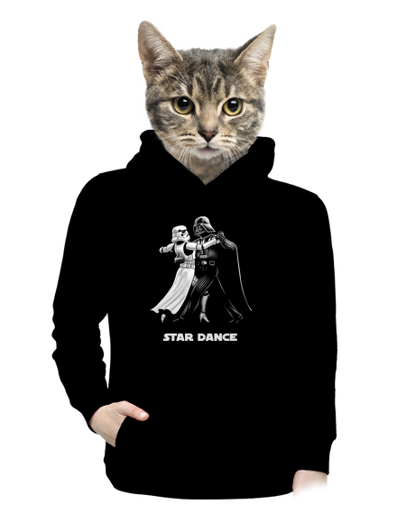 Star dance dámská mikina klokanka Black