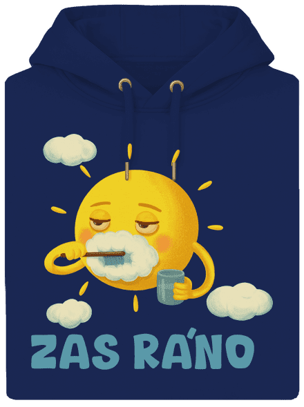Zas ráno unisex mikina premium Navy