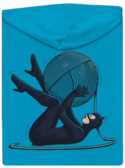 Catwoman dámská mikina na zip Blue Atol