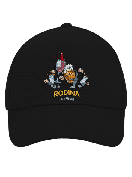 Rodina je základ kšiltovka baseballka Black