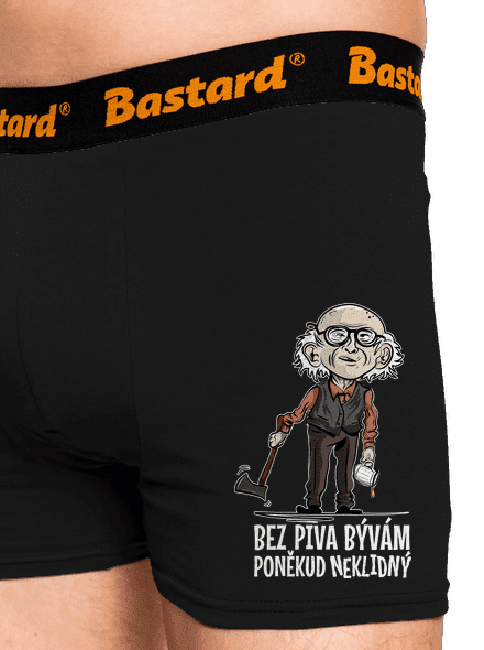 Neklidný bez piva boxerky Black