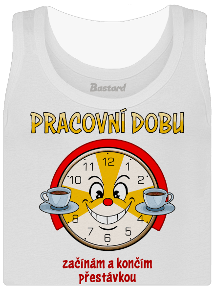 Pracovní doba dámské tílko klasické White