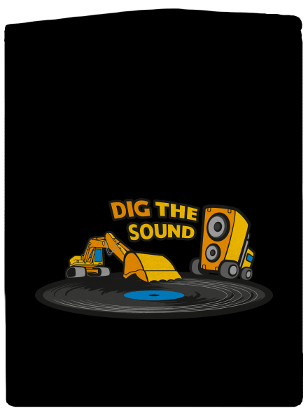 Dig the sound pánská mikina na zip Black