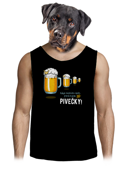 Pivečka pánské tílko Black