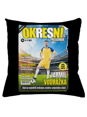 Fotbalová hvězda polštář Black