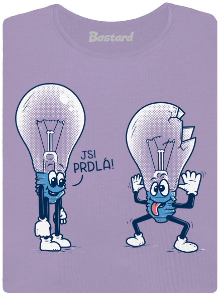 Prdlá dámské tričko s lemem Lavender