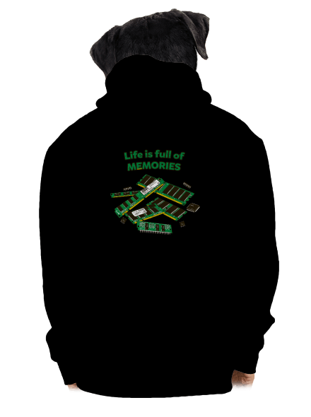 Uchováno v paměti pánská mikina na zip Black