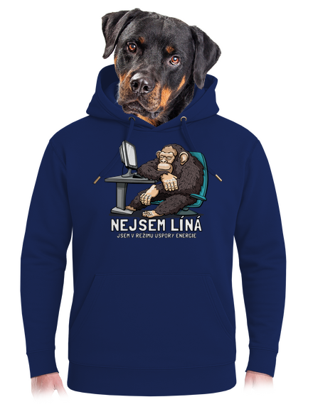 Nejsem líný unisex mikina premium Navy