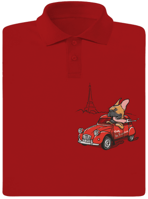 Francouzský buldoček pánská polokošile Red Mal