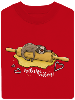 Miluju válení unisex mikina bez kapuce Red