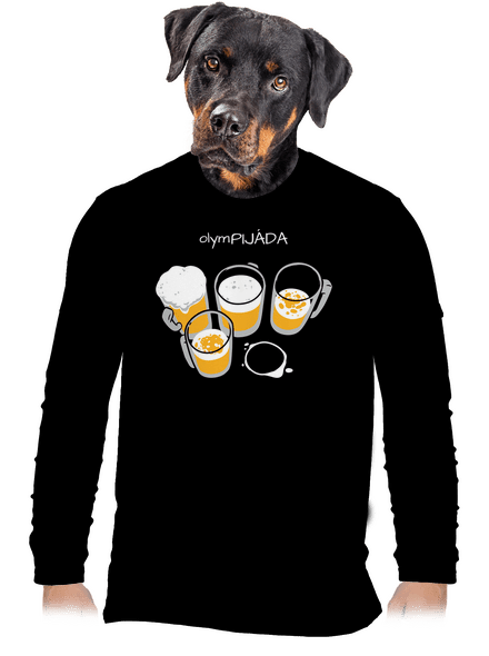 Pijáda pánské dlouhý rukáv Black