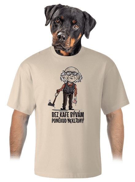 Neklidný bez kafe unisex tričko oversized Almond