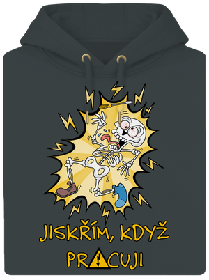 Jiskřím unisex mikina premium Charcoal